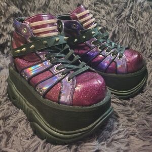 Demonia  Neptune 100 US Women Size 5 - Purple